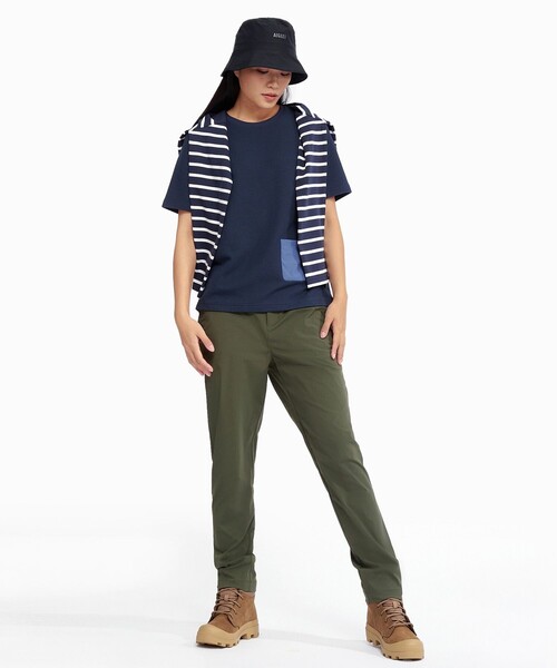 AIGLE(エーグル)の「UVカット ショートスリーブ ワッフルポケット半袖Tシャツ(Tシャツ/カットソー・レディース・ベージュ/ダークブルー・L/M/S)」の18枚目の写真