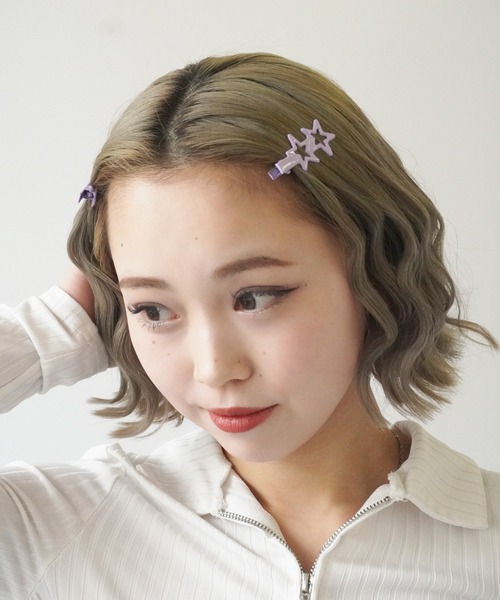 ★せいこ様★BIBI フィカレヘアクリップ2点セット　イタリア製　グレージュ　M ☆せいこ様☆BIBI フィカレヘアクリップ2点セット イタリア製