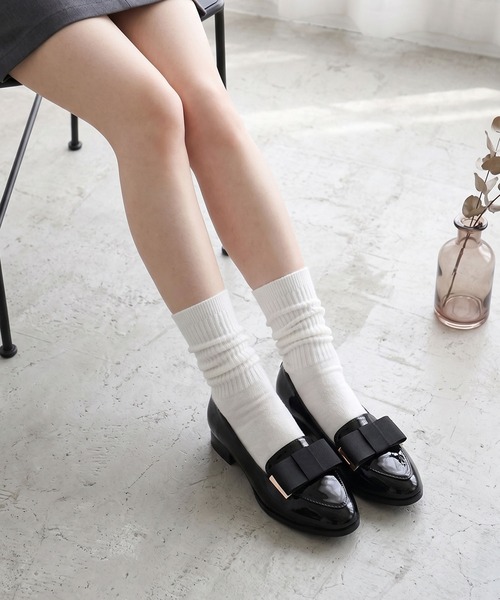 LibertyDoll（リバティードール）の「LIBERTYDOLL グログランリボン パンプス（パンプス・レディース・ブラック系/アイボリー/ブラック・S/3L/LL/L/SS/M）」の3枚目の写真
