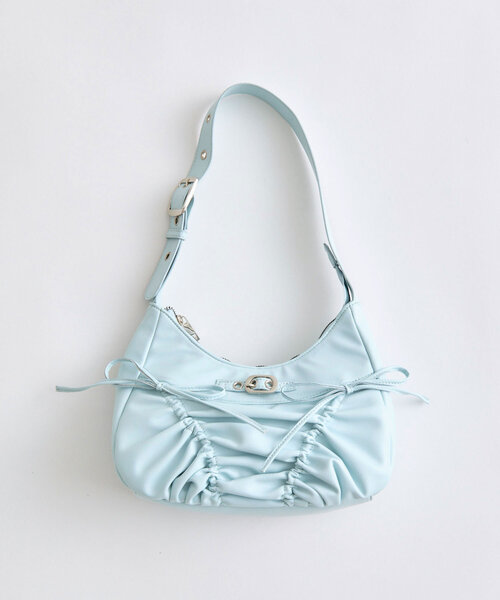 OLIVE des OLIVE(オリーブデオリーブ)の「ドロストホーボーバッグ(ショルダーバッグ・レディース・ダークブラウン/サックスブルー/ピンク/アイボリー・FREE)」の14枚目の写真