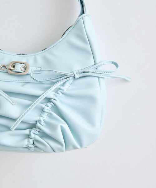 OLIVE des OLIVE(オリーブデオリーブ)の「ドロストホーボーバッグ(ショルダーバッグ・レディース・ダークブラウン/サックスブルー/ピンク/アイボリー・FREE)」の18枚目の写真