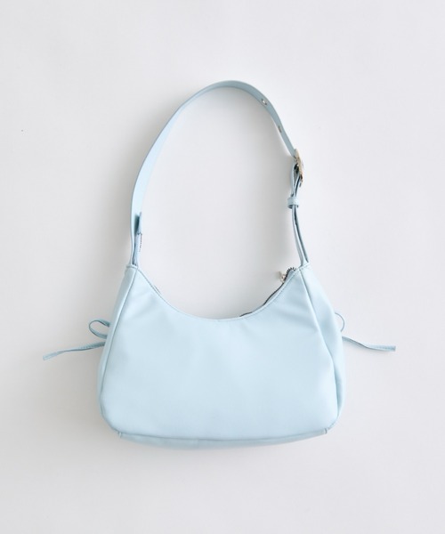 OLIVE des OLIVE(オリーブデオリーブ)の「ドロストホーボーバッグ(ショルダーバッグ・レディース・ダークブラウン/サックスブルー/ピンク/アイボリー・FREE)」の9枚目の写真