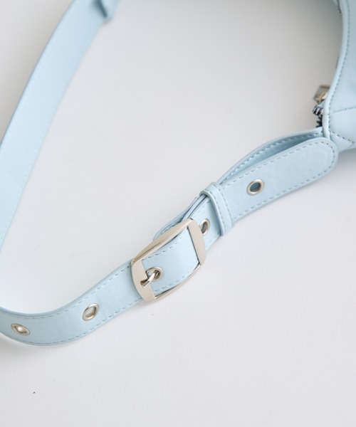 OLIVE des OLIVE(オリーブデオリーブ)の「ドロストホーボーバッグ(ショルダーバッグ・レディース・ダークブラウン/サックスブルー/ピンク/アイボリー・FREE)」の5枚目の写真