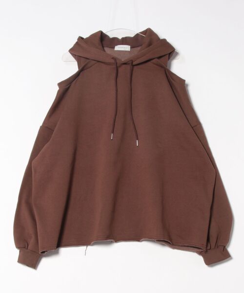 esutoreja（エストレジャ）の「オープンショルダーフーディ（Tシャツ/カットソー・レディース・ライトアッシュグレー/ブラウン/ブラック・FREE）」の11枚目の写真