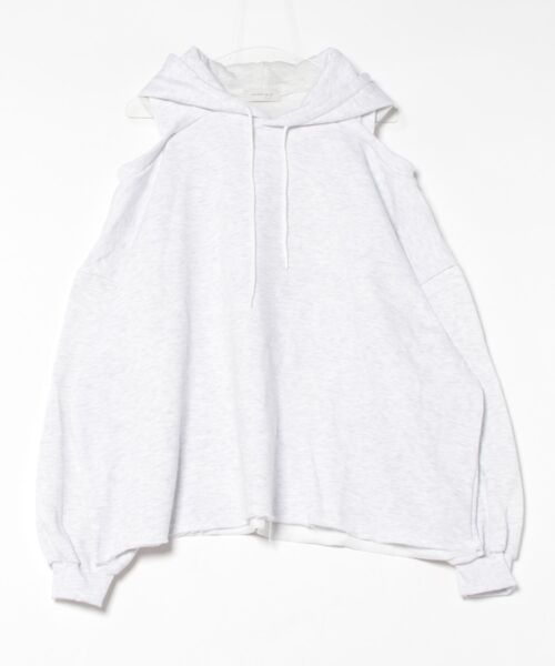 esutoreja（エストレジャ）の「オープンショルダーフーディ（Tシャツ/カットソー・レディース・ライトアッシュグレー/ブラウン/ブラック・FREE）」の7枚目の写真