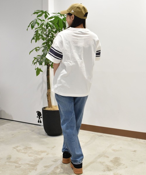 ムラサキスポーツ(ムラサキスポーツ)の「RIKKA FEMME/リッカファム ナンバリングTシャツ RF25SS08(Tシャツ/カットソー・レディース・ホワイト/ネイビー・FREE)」の5枚目の写真