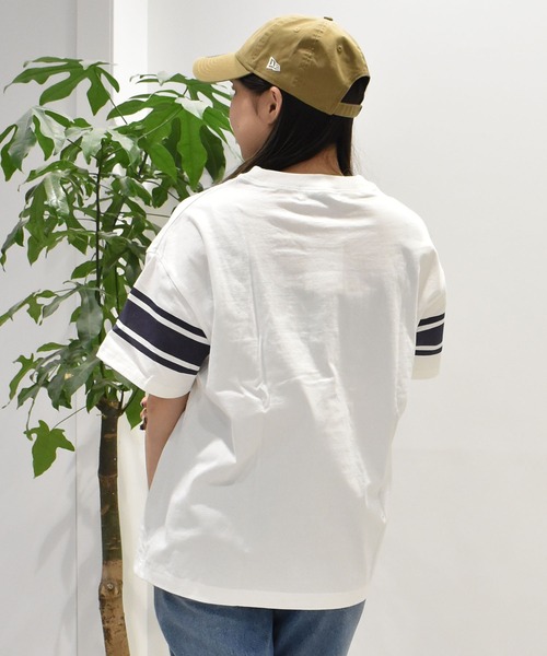 ムラサキスポーツ(ムラサキスポーツ)の「RIKKA FEMME/リッカファム ナンバリングTシャツ RF25SS08(Tシャツ/カットソー・レディース・ホワイト/ネイビー・FREE)」の3枚目の写真