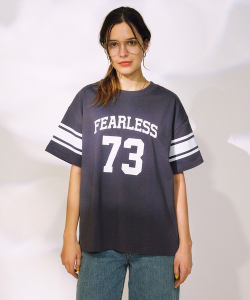 ムラサキスポーツ(ムラサキスポーツ)の「RIKKA FEMME/リッカファム ナンバリングTシャツ RF25SS08(Tシャツ/カットソー・レディース・ホワイト/ネイビー・FREE)」の12枚目の写真