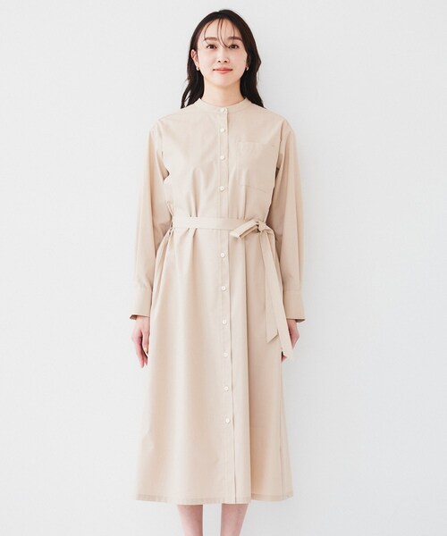 UNTITLED（アンタイトル）の「バンドカラーシャツワンピース（ワンピース・レディース・オリーブ/サンドベージュ/ブルー系その他/ベージュ系その他2・00/01/02/03/04/44/48）」の12枚目の写真