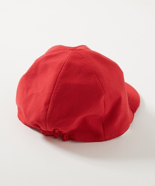 devirock（デビロック）の「気化熱でひんやり UVカット あご紐が取り替えやすい  形がえらべる 赤白帽(替えゴム紐付き)（キャップ・キッズ・レッド系2/レッド系1・ML/M）」の3枚目の写真