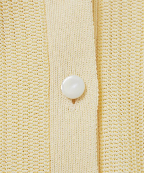 amaca(アマカ)の「ドライコットンコードVネックカーディガン(カーディガン/ボレロ・レディース・イエロー/オフホワイト・38)」の9枚目の写真