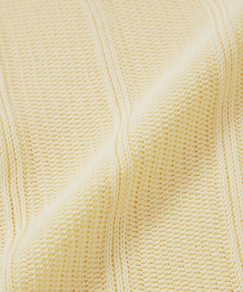 amaca(アマカ)の「ドライコットンコードVネックカーディガン(カーディガン/ボレロ・レディース・イエロー/オフホワイト・38)」の10枚目の写真