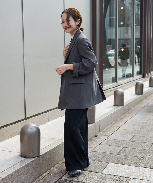 JOURNAL STANDARD（ジャーナルスタンダード）の「《追加7》ライクストレッチジャケット（テーラードジャケット・レディース・チャコールグレー/ブラック・38/36）」の17枚目の写真