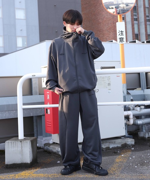 ZIP FIVE（ジップファイブ）の「【ZIP FIVE】 ドローコード内蔵 エステル ジャージ 変形 パイピング トラック スウェット パンツ（スウェットパンツ・メンズ・ブラック/ネイビー/チャコール・LARGE/X-LARGE/MEDIUM）」の6枚目の写真