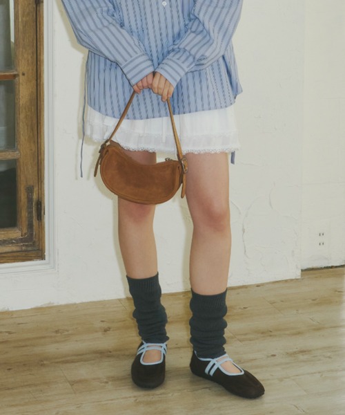 GIUNON(ジウノン)の「open heel leg warmers / オープンヒールレッグウォーマー(レッグウォーマー・レディース・グレー/ホワイト・FREE)」の20枚目の写真