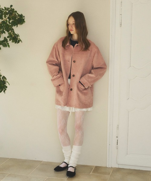 GIUNON(ジウノン)の「open heel leg warmers / オープンヒールレッグウォーマー(レッグウォーマー・レディース・グレー/ホワイト・FREE)」の8枚目の写真