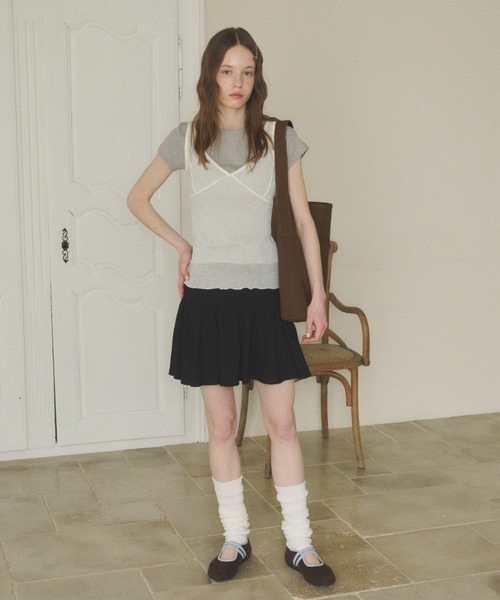 GIUNON(ジウノン)の「open heel leg warmers / オープンヒールレッグウォーマー(レッグウォーマー・レディース・グレー/ホワイト・FREE)」の15枚目の写真