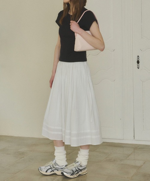 GIUNON(ジウノン)の「open heel leg warmers / オープンヒールレッグウォーマー(レッグウォーマー・レディース・グレー/ホワイト・FREE)」の16枚目の写真