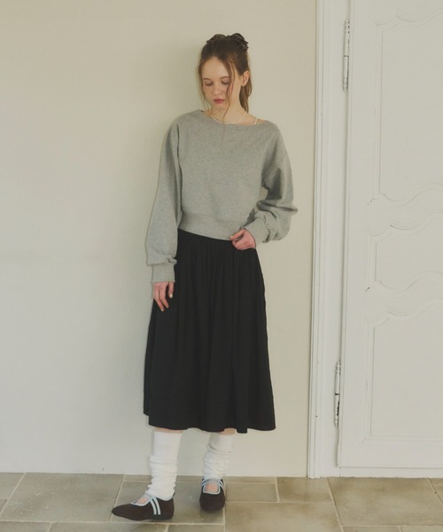 GIUNON(ジウノン)の「open heel leg warmers / オープンヒールレッグウォーマー(レッグウォーマー・レディース・グレー/ホワイト・FREE)」の17枚目の写真