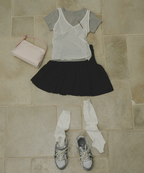 GIUNON(ジウノン)の「open heel leg warmers / オープンヒールレッグウォーマー(レッグウォーマー・レディース・グレー/ホワイト・FREE)」の18枚目の写真