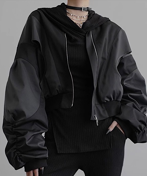 chuclla(チュクラ)の「【CHENTAITAI】ロングスリーブ フーディー CTW25s007(Tシャツ/カットソー・レディース・ブラック・M)」の9枚目の写真