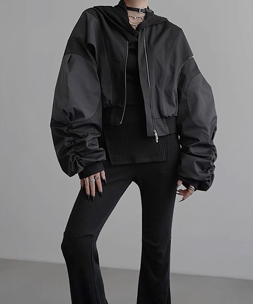 chuclla(チュクラ)の「【CHENTAITAI】ロングスリーブ フーディー CTW25s007(Tシャツ/カットソー・レディース・ブラック・M)」の10枚目の写真