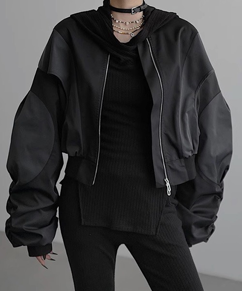 chuclla(チュクラ)の「【CHENTAITAI】ロングスリーブ フーディー CTW25s007(Tシャツ/カットソー・レディース・ブラック・M)」の11枚目の写真