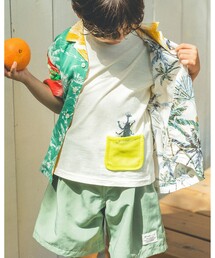 BEAMS mini | メッシュ ポケット 昆虫 Tシャツ 2025SS（90～130cm）(Tシャツ/カットソー)