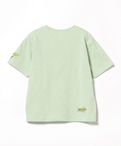 BEAMS mini（ビームスミニ）の「メッシュ ポケット 昆虫 Tシャツ 2025SS（90～130cm）（Tシャツ/カットソー・キッズ・オリーブ/ブルー系その他2/オフホワイト・100/110/120/130/90）」の15枚目の写真
