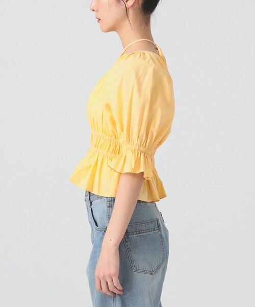 Ray BEAMS（レイビームス）の「ギャザー ホルターネック パフスリーブ ブラウス [洗える]（シャツ/ブラウス・レディース・クリーム/ブラック/レッド・ONE SIZE）」の17枚目の写真