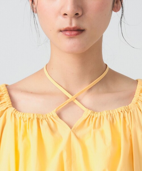 Ray BEAMS（レイビームス）の「ギャザー ホルターネック パフスリーブ ブラウス [洗える]（シャツ/ブラウス・レディース・クリーム/ブラック/レッド・ONE SIZE）」の19枚目の写真