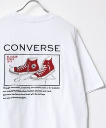CONVERSE/コンバース オーバーサイズ ワンポイントロゴ刺繍 バックサガラ刺繍 半袖Tシャツ レディース メンズ
