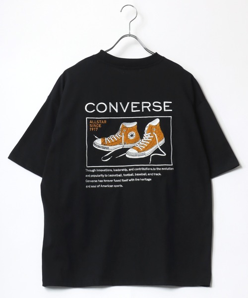 CONVERSE(コンバース)の「CONVERSE/コンバース オーバーサイズ ワンポイントロゴ刺繍 バックサガラ刺繍 半袖Tシャツ レディース メンズ(Tシャツ/カットソー・レディース・ブラック/ホワイト/ホワイト系その他/オートミール/ピンク/スミクロ・LL/L/M)」の14枚目の写真