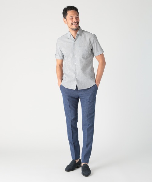 MEN'S BIGI(メンズビギ)の「【ACTIVE TAILOR/アクティブテイラー】カールマイヤーボタンダウンシャツ(シャツ/ブラウス・メンズ・ホワイト系その他/ブルー系その他/ネイビー・04/03/02/01)」の9枚目の写真