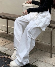 サイドポケット ゆったりカジュアルパンツ