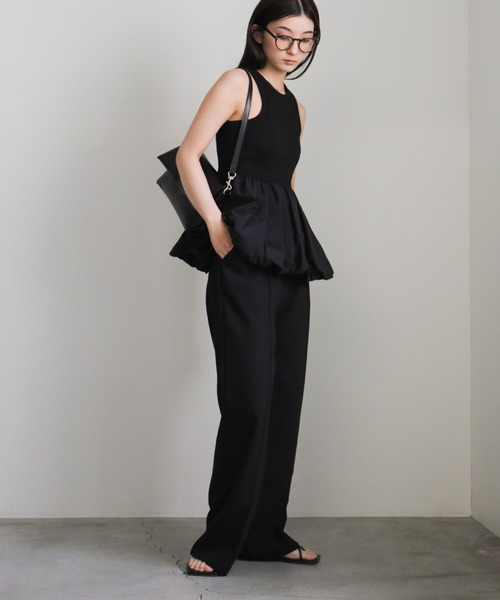 select MOCA（セレクトモカ）の「【洗える】カップ付きバルーンタンク（タンクトップ・レディース・チャコールグレー/オフホワイト/ブラック・FREE）」の11枚目の写真