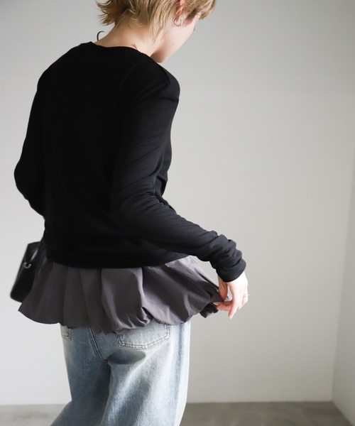 select MOCA（セレクトモカ）の「【洗える】カップ付きバルーンタンク（タンクトップ・レディース・チャコールグレー/オフホワイト/ブラック・FREE）」の19枚目の写真