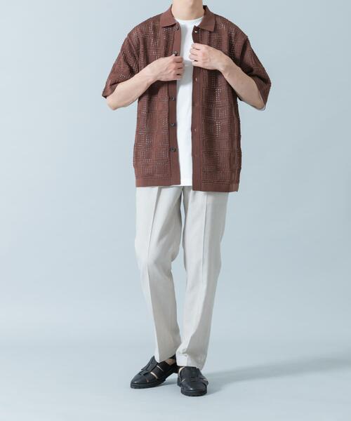 URBAN RESEARCH ROSSO MEN(アーバンリサーチロッソメン)の「『WEB限定』サマーツイードイージースラックス(その他パンツ・メンズ・ブラック/ベージュ・LARGE/MEDIUM)」の9枚目の写真