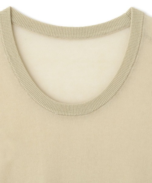 セール】ハーフスリーブシアーニットプルオーバー（Tシャツ