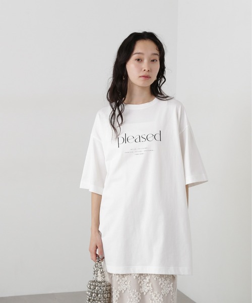 N.（N. Natural Beauty Basic）（エヌエヌナチュラルビューティーベーシック）の「オーバーサイズロゴＴ（Tシャツ/カットソー・レディース・チャコールグレー/オフホワイト・MEDIUM）」の9枚目の写真