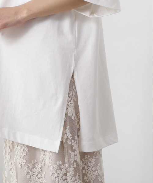 N.（N. Natural Beauty Basic）（エヌエヌナチュラルビューティーベーシック）の「オーバーサイズロゴＴ（Tシャツ/カットソー・レディース・チャコールグレー/オフホワイト・MEDIUM）」の16枚目の写真