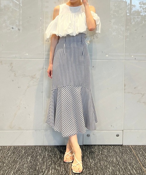 セール】千鳥柄マーメイドスカート（スカート）｜AND COUTURE（アンド