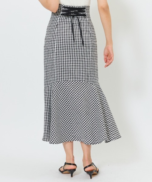 AND COUTURE(アンドクチュール)の「千鳥柄マーメイドスカート(スカート・レディース・ミント/ブラック/ネイビー・MEDIUM/SMALL)」の22枚目の写真