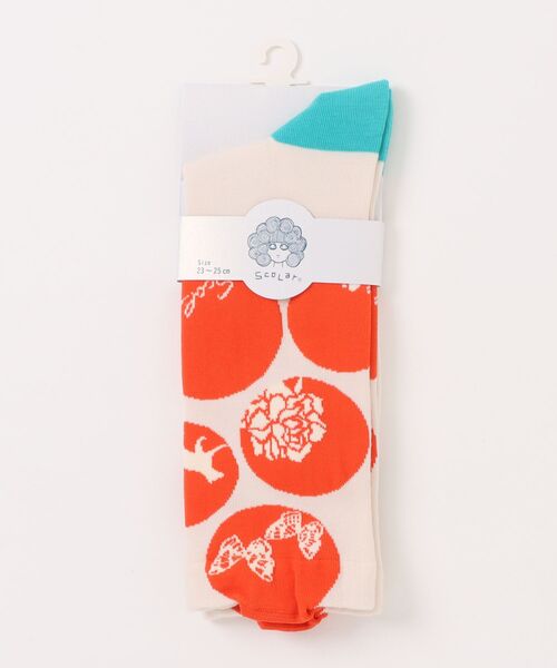 ScoLar（スカラー）の「88L18809：突起付きドット柄ソックス（ソックス/靴下・レディース・ベージュ/ブルー・FREE）」の12枚目の写真