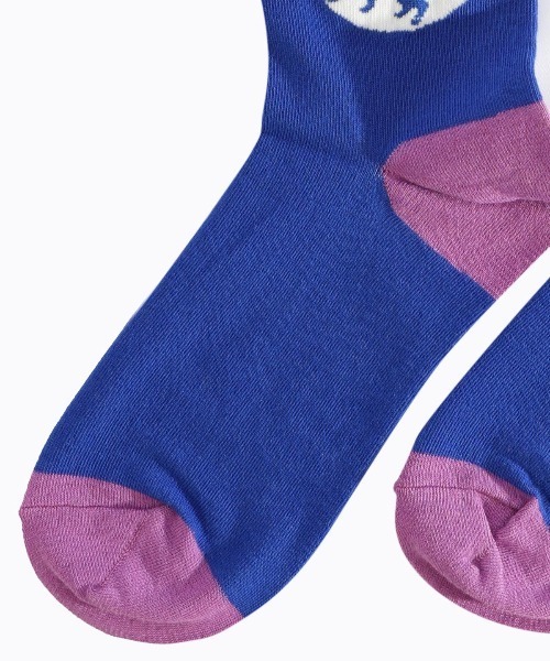 ScoLar（スカラー）の「88L18809：突起付きドット柄ソックス（ソックス/靴下・レディース・ベージュ/ブルー・FREE）」の10枚目の写真