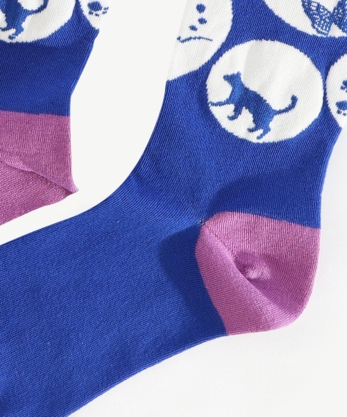 ScoLar（スカラー）の「88L18809：突起付きドット柄ソックス（ソックス/靴下・レディース・ベージュ/ブルー・FREE）」の11枚目の写真