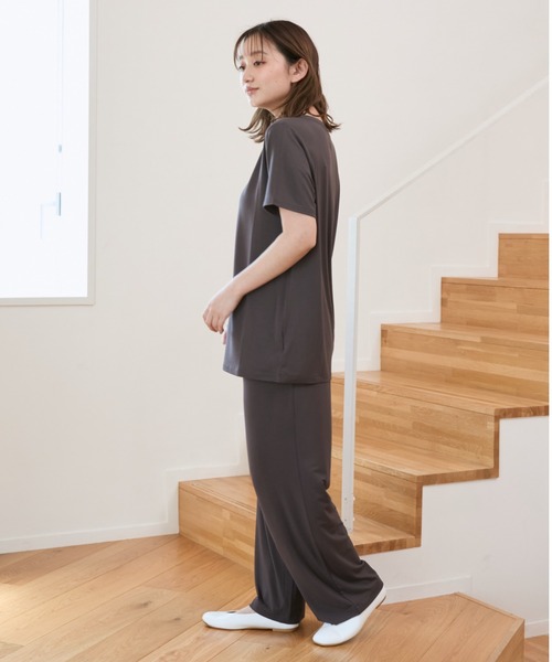 新品⭐️ジェラートピケ接触冷感COOLレーヨンデザートロゴT&ロングパンツセット 接触冷感】COOLレーヨンデザートロゴロングパンツ(ロングパンツ