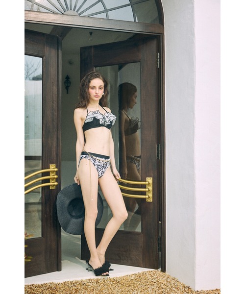 rienda 水着 チュールフリルワイヤーカップビキニ レディース