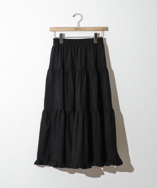 flower（フラワー）の「フリルティアードスカート（スカート・レディース・ブラック/ホワイト・FREE）」の20枚目の写真