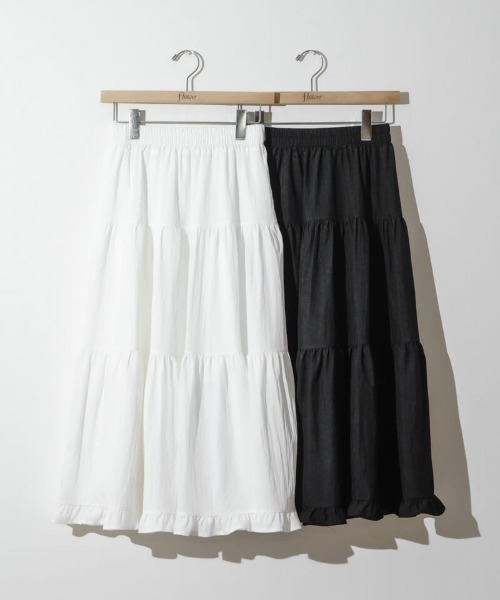 flower（フラワー）の「フリルティアードスカート（スカート・レディース・ブラック/ホワイト・FREE）」の21枚目の写真